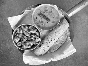 Dal Tadka, Jeera Aloo & Roti Meal
