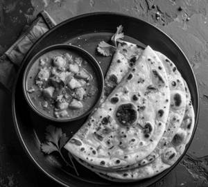 Aloo Parantha with Chholay