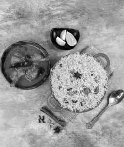 Bhagara with chicken curry