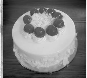 White Forest Cream Cake (Eggless)