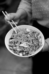 Lilac glass noodles salad