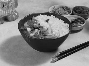 Stir Fried Vegetables Burmese Style Rice Bowl