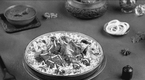 Lazzat-e-fry Gosht Biryani (andhra Mutton Fry Piece Biryan-serve-2)