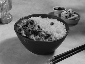 Stir Fry Tofu Roselle & Mushroom Rice Bowl