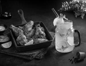 Very Peri Chicken Wings + Lemonade