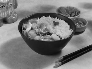 Water Chestnut, Tofu & Lotus Stem Stir Fry Rice Bowl