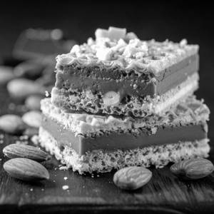 Almond Praline Waffle Cake