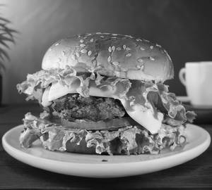 Crunchy paneer cheese burger