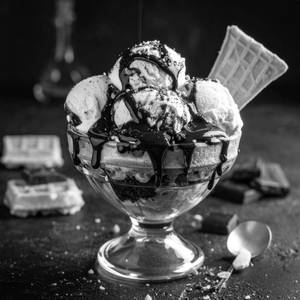 Choco Brownie Waffle Sundae