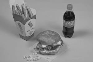 Cheese Corn Burger + Peri Peri Fries + Coke