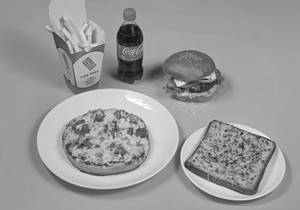 Chicken Pizza + Chicken Burger+ Fries + Garlic bread+ Coke