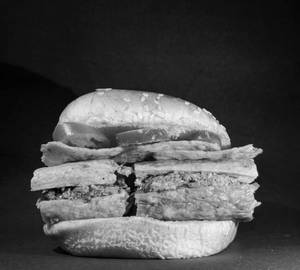 Chicken kebab shawarma burger
