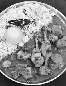 Bhagara with thalakaya curry