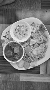 Bagara Rice With Chicken Curry