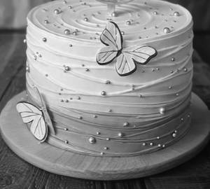 Butterfly Purple Cake Pineapple