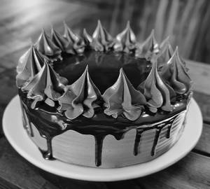 Eggless truffle cake