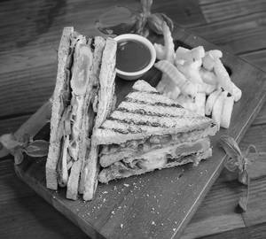 Cheesey chicken sandwich with peri peri