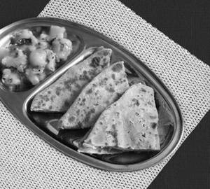 2 plain paratha with jeera Aloo