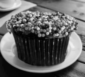 Chocolate muffins with choco chips