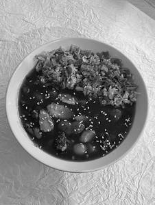 Water Chestnuts And Mushrooms In Chilli Sauce
