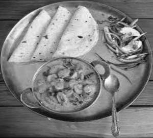 Roti(4pcs)+mushroom Masala