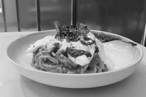 Spaghetti  with Fresh Tomato and Burrata