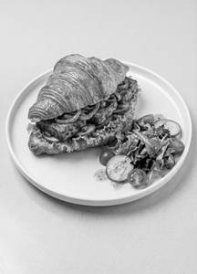 Malabar Ghee Roast Croissant Sandwich (veg)