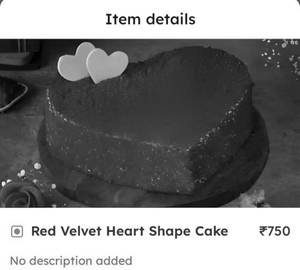 Redvelvet Heart Shape Cake