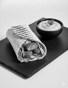 Chickpea Falafel And Hummus Wrap