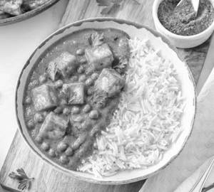Matar Paneer Rice Bowl
