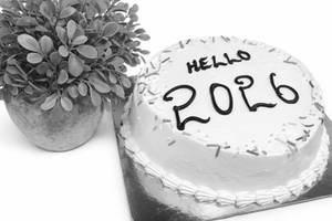 New Year Vanilla Cake