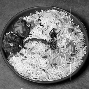 Plain biryani half