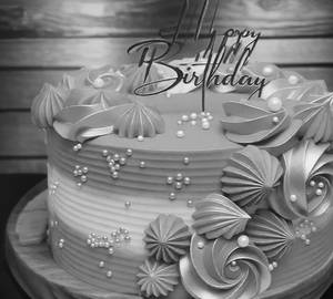 New Year Special Blue Colour Brownie Cake