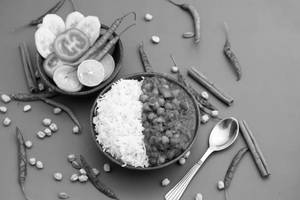 Chhole + rice