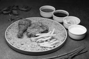 Lebanese Chicken  Mandi Rice -( Quarter) + 2 Pc Broast + French Fries