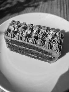 Eggless Hazelnut Chocolate Cake Pastry(cake Slice)