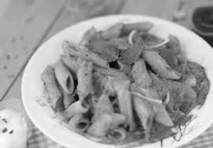 Pasta in pink sauce