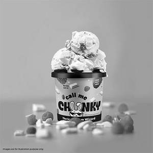 Raspy Choco White Ice Cream 660 ml