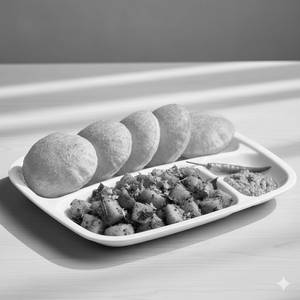Dry Aloo + Puri (6pcs)