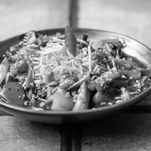 Pan Fried Noodles Shrimp