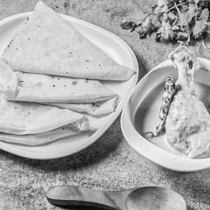 3 Rumali Roti With Chicken Rezala [Half]                 
