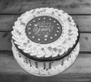 New year photo cake