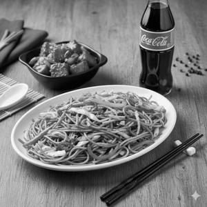 Veg Chilli Garlic Noodles+chilly Paneer+cold Drink (250ml) Combo