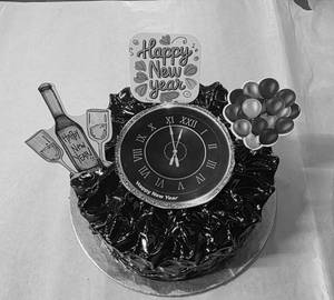 New Year Special Marble Chocolate Cake (500Gm)