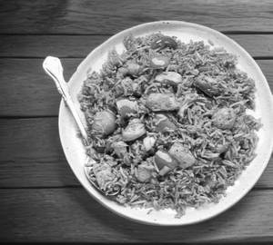 Chicken manchurian fried rice