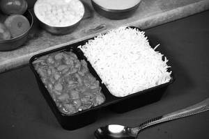 Rajama Masala Rice Box With Boondi Raita