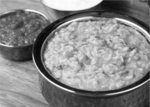 Butter Khichdi Red Onion Salad