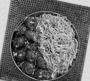 Veg Manchurian and Schezwan Noodles