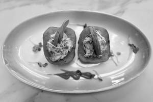 Roasted Sweet Potatoes with Guacamole