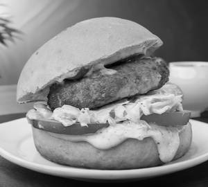 Tandoori chicken cheese burger